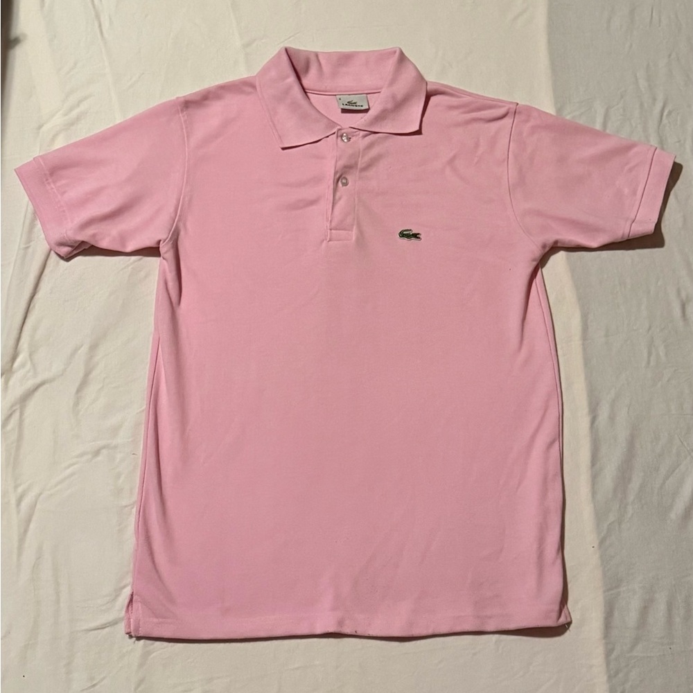 Lacoste Men's Light Pink Polo Shirt - Size 4